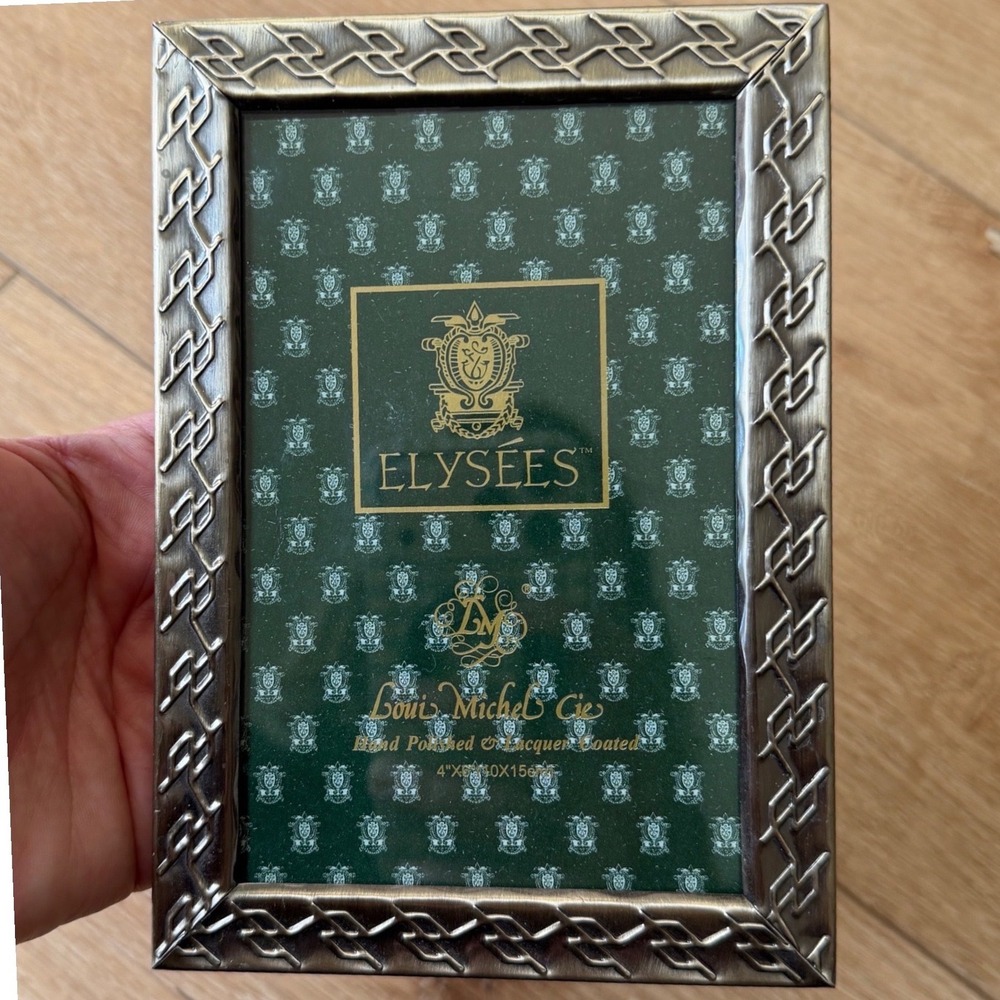 Louis Michel Cie Elysees 4x6 Picture Frame Silver Hand Polished Lacquer Coated